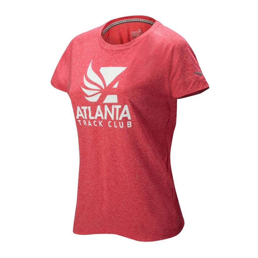 Maglietta Mizuno Running Atlanta Track Club Inspire 2.0 Donna - Rosse - 07589-VWAJ